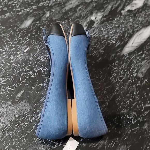 BRAND NEW ROUGE HELUIM DENIM BALLET BOWNOT FLAT SHOE G1 - Picture 12 of 13